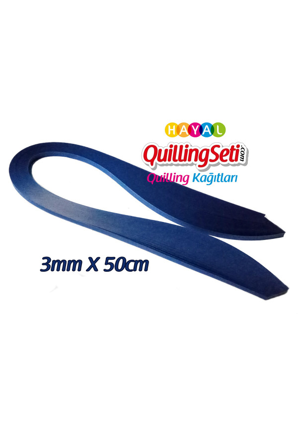 3mm Lacivert Renk Quilling Kağıdı - 100lü