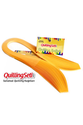 3mm Koyu Sarı Renk Quilling Kağıdı - 100'lü 3mm Koyu Sarı Renk Quilling Kağıdı - 100'lü