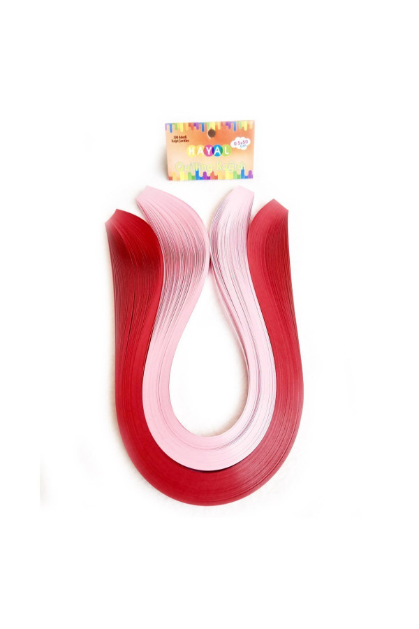 Quilling Kağıdı - Koyu Kırmızı ve Pembe Renk 200lü Quilling Kağıdı - Koyu Kırmızı ve Pembe Renk 200lü