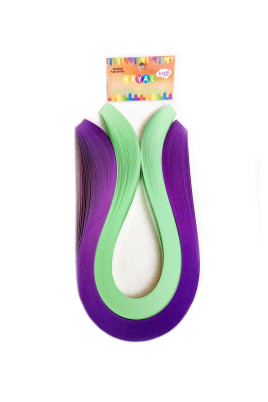 Quilling Kağıdı - Mor ve Açık Yeşil 200'lü Quilling Kağıdı - Mor ve Açık Yeşil 200'lü