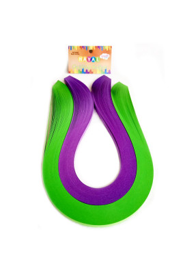 Quilling Kağıdı - Yeşil ve Mor 200'lü