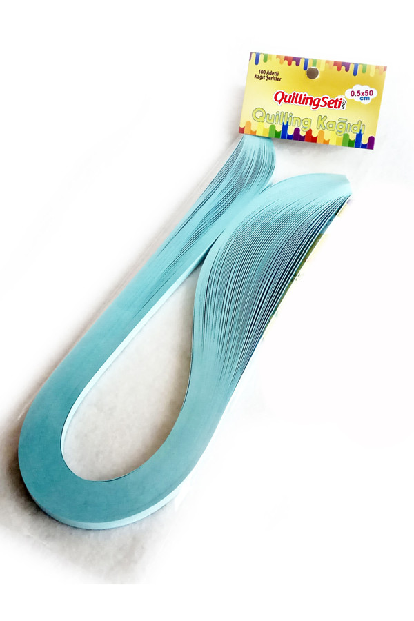 Quilling Kağıdı - Açık Mavi Renk 5mm 100lü Quilling Kağıdı - Açık Mavi Renk 5mm 100lü