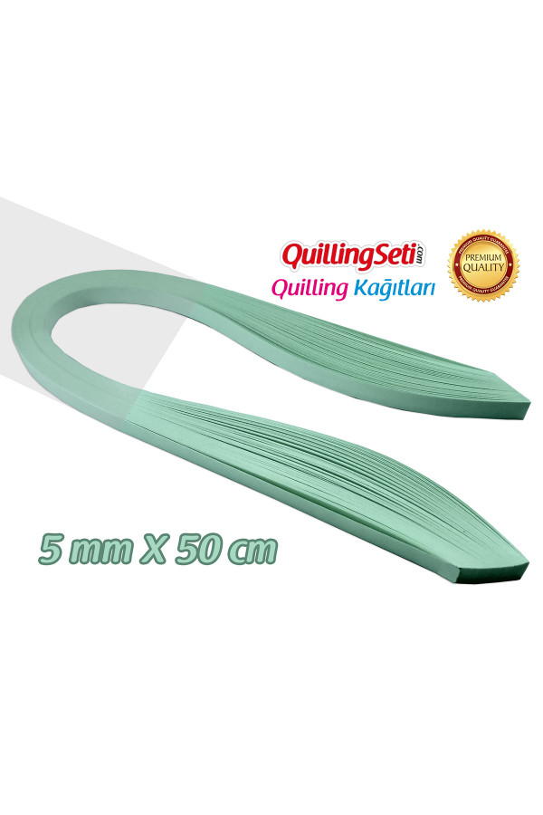 Quilling Kağıdı - Buz Yeşili Renk 5mm 100lü