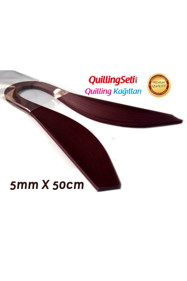 Quilling Kağıdı - Vişne Renk 5mm 100lü Quilling Kağıdı - Vişne Renk 5mm 100lü