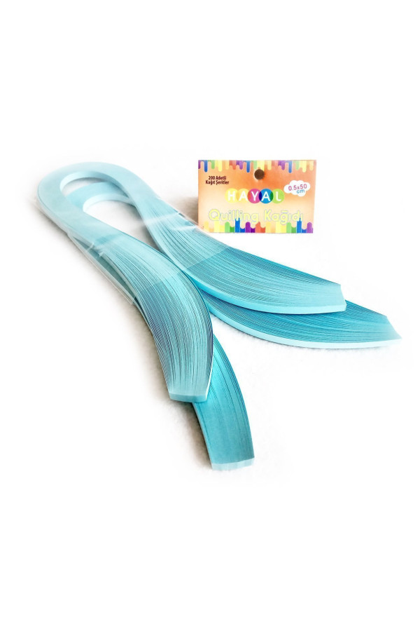 Quilling Kağıdı - Açık Mavi Renk 200lü Quilling Kağıdı - Açık Mavi Renk 200lü